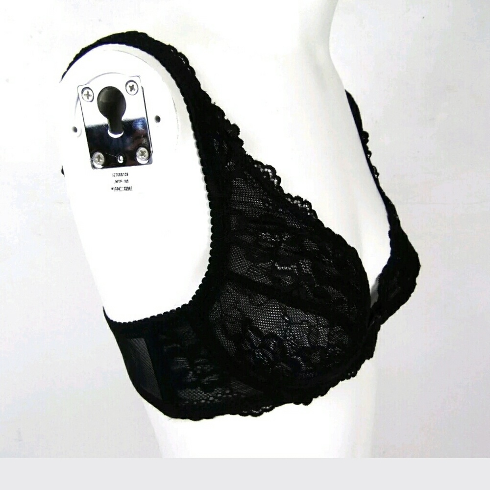 Gilligan O'Malley wire free lace Bralette black xs